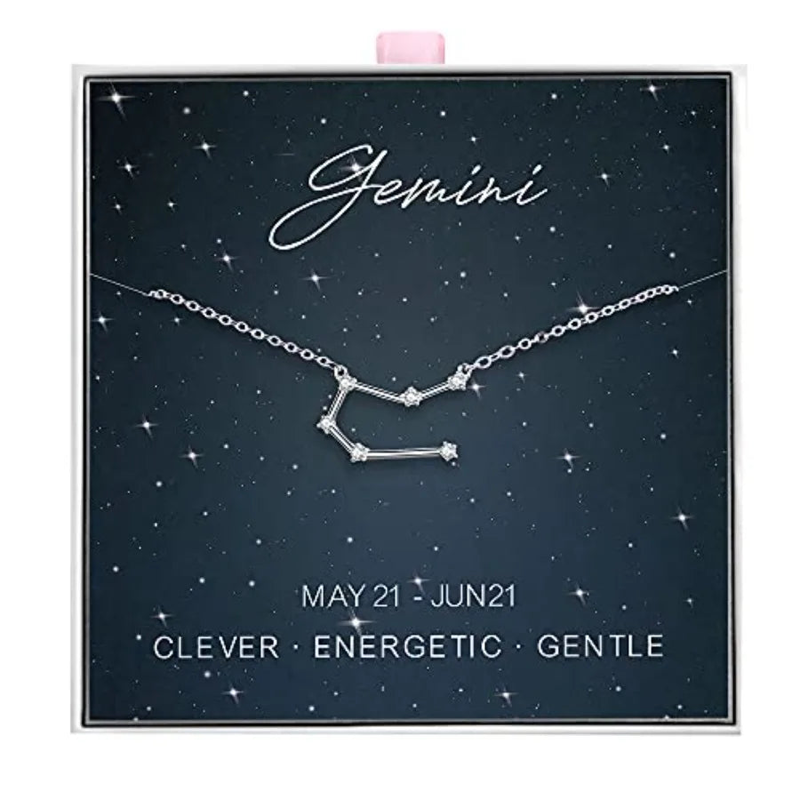 925 Sterling Silver Constellation Horoscope Necklace For Women