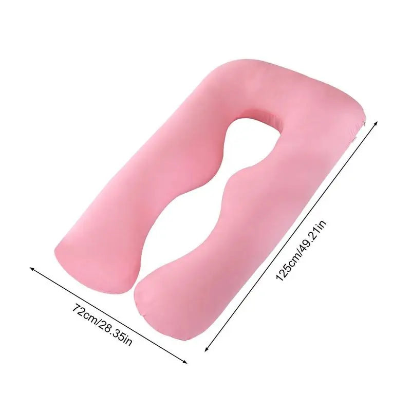 U-Shaped Full Body Pillow With Removable Cover For Side Sleepers