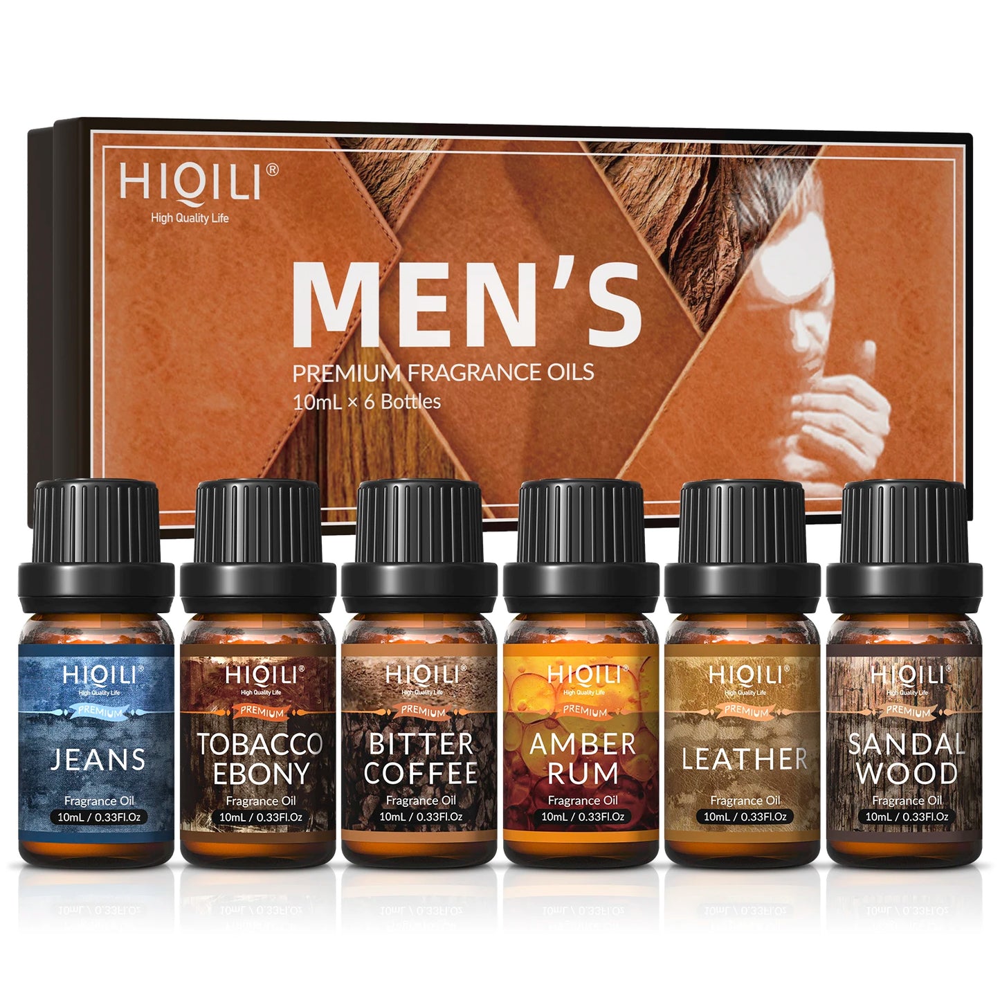 HIQILI Fragrance Oil Set 6 Pack Pure Perfume Oils Collection