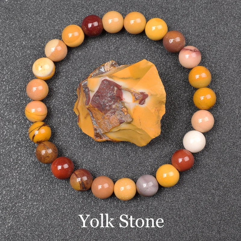QLDDDstar Natural Golden Obsidian Stone Beaded Bracelet For Men And Women