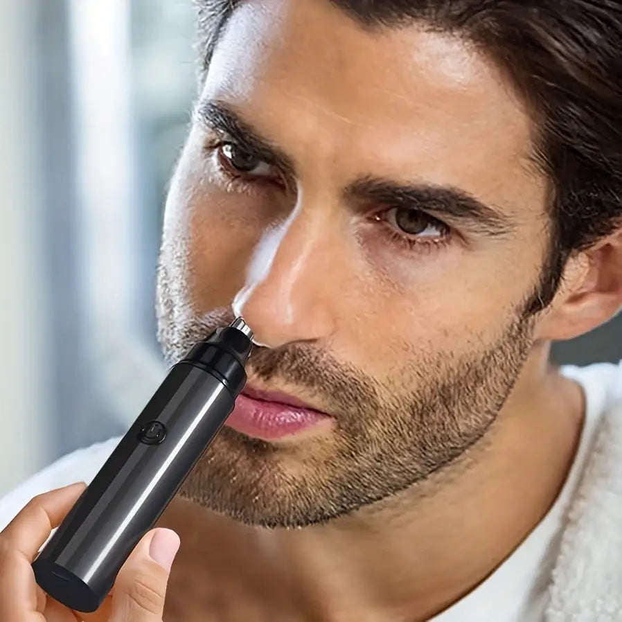 Rechargeable Nose Hair trimmer and Facial Hair remover for Men Nose Hair Shaver for nasal clearance - portable grooming tool