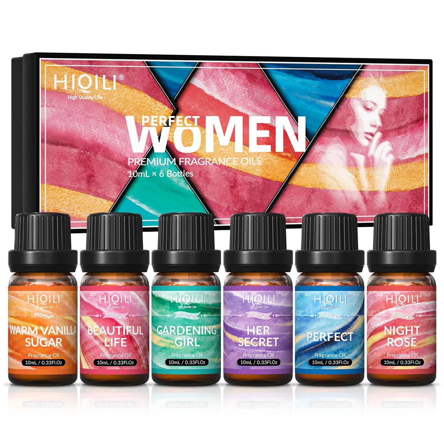 HIQILI Fragrance Oil Set 6 Pack Pure Perfume Oils Collection