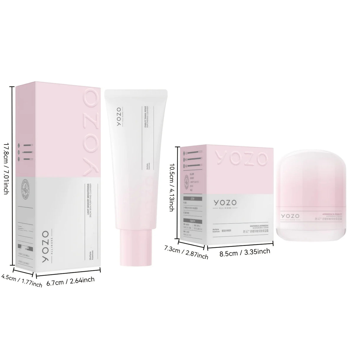 Multi Effect Facial Skincare Set With Cleanser And Moisturizer