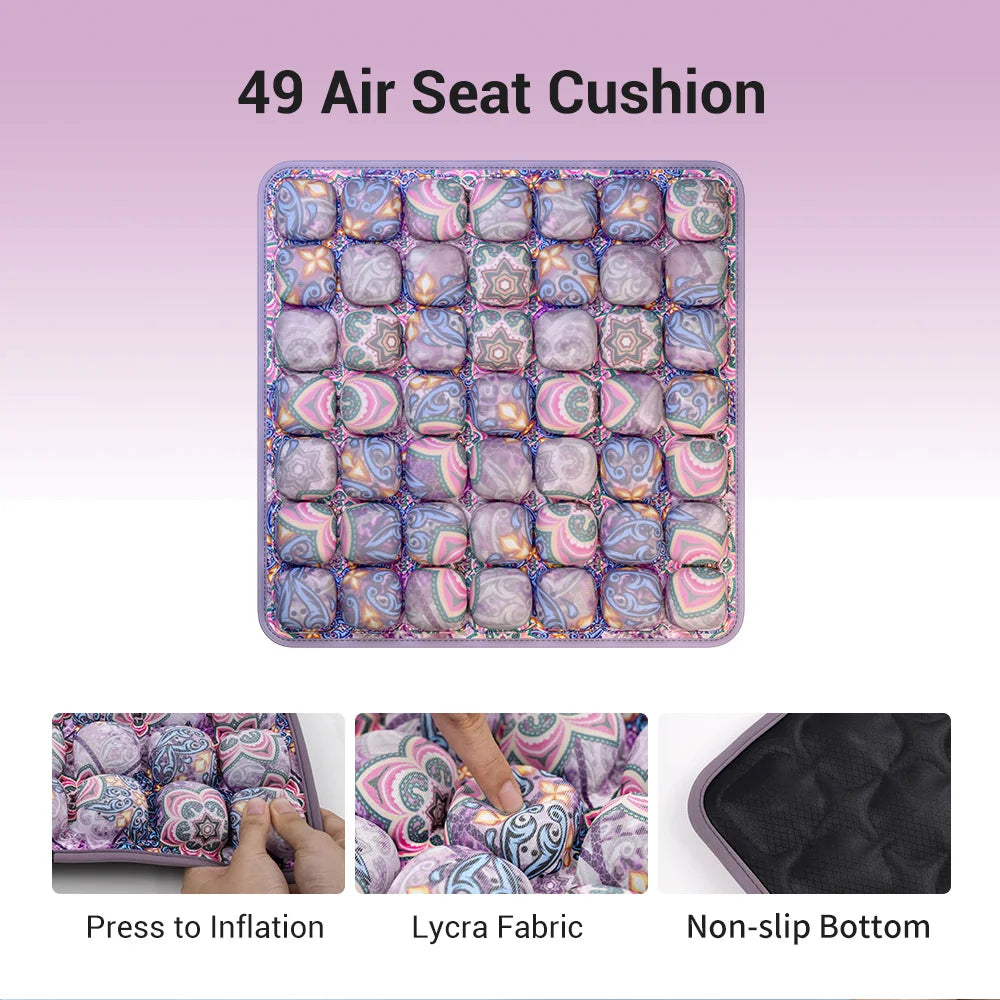 Breathable Air Seat Cushion With Neck Pillow And Storage Bag