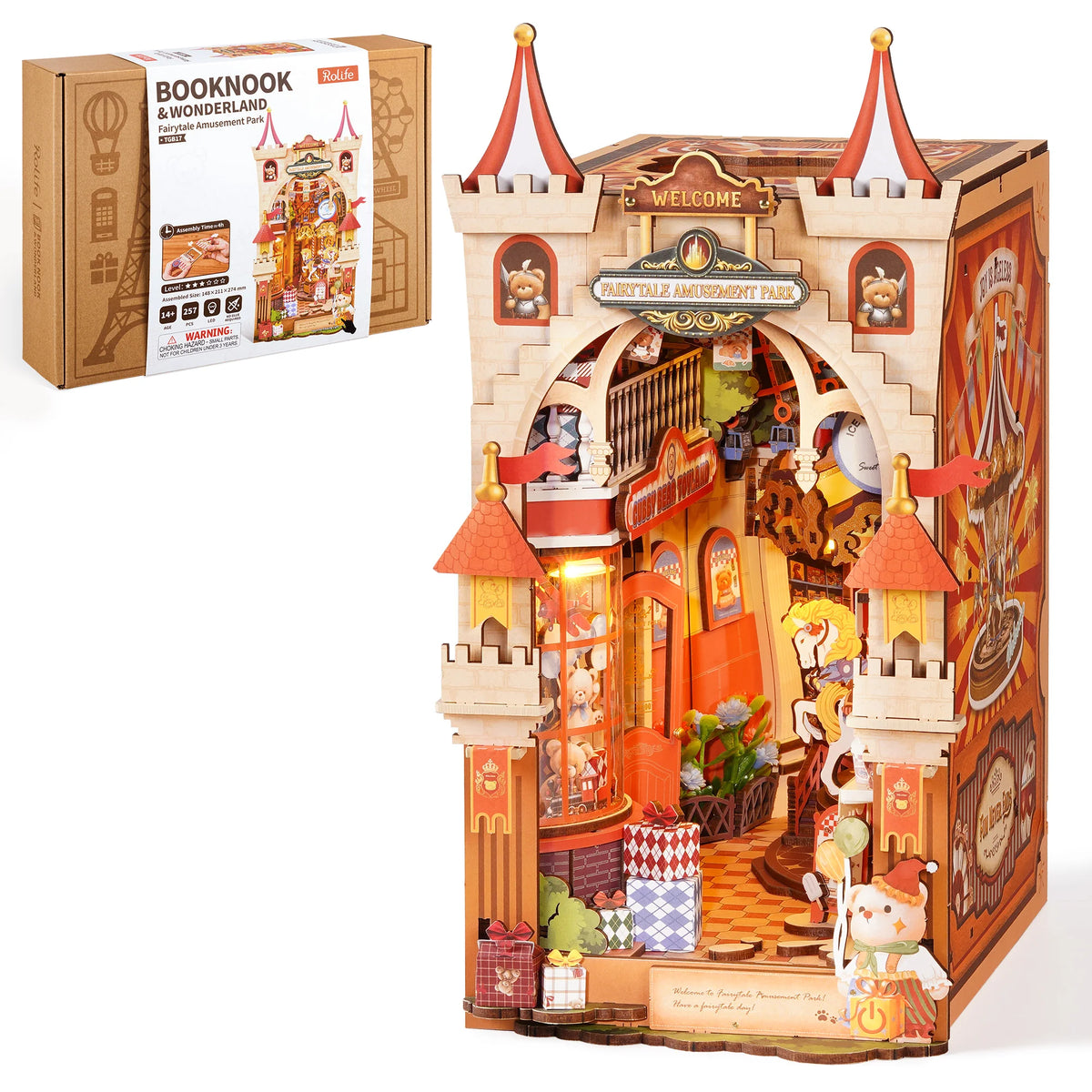 Rolife Fairytale Amusement Park DIY Book Nook Kit With LED