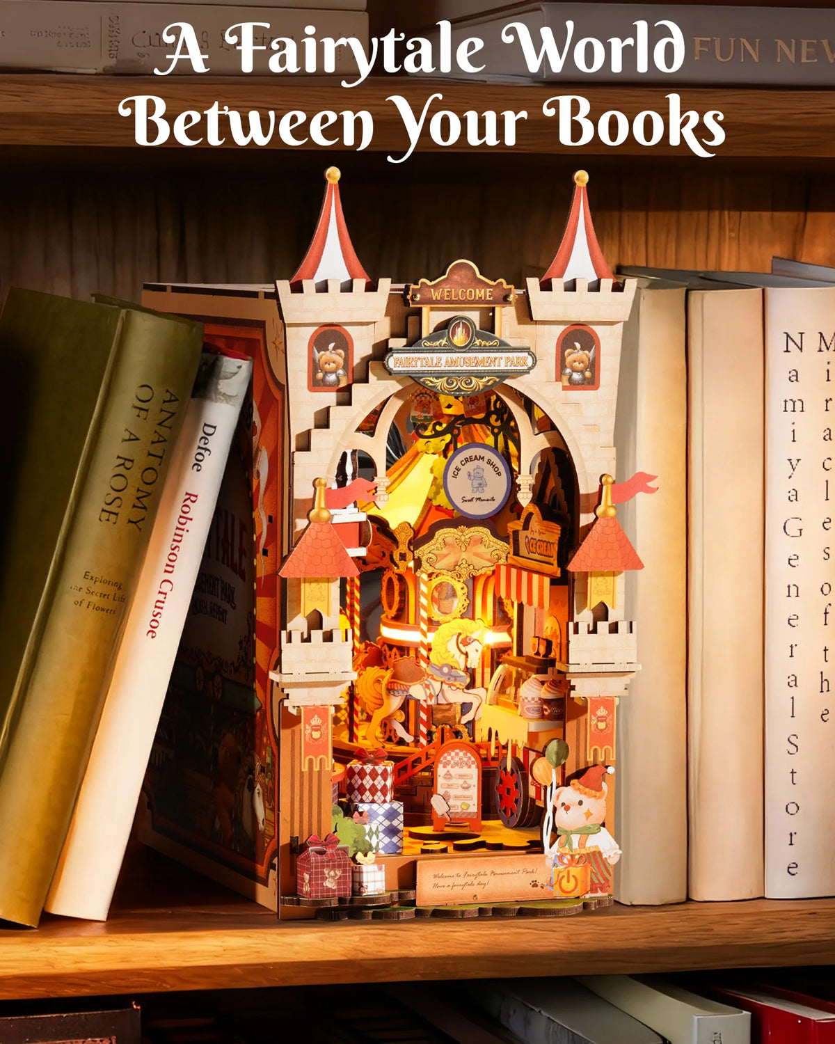 Rolife Fairytale Amusement Park DIY Book Nook Kit With LED
