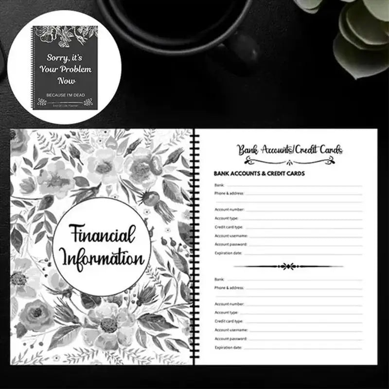 Funny End Of Life Planner Workbook Stress Free Gift Organizer