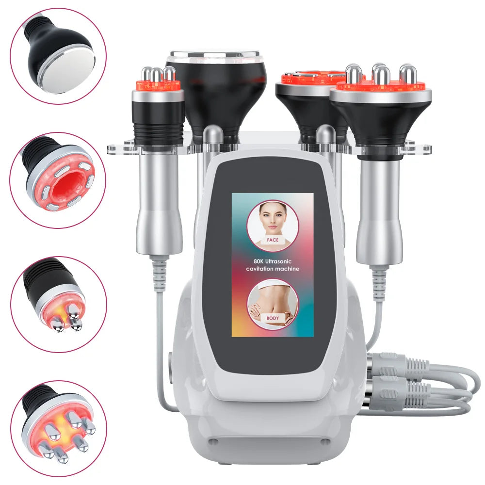 Ultrasonic Cavitation Body Slimming Machine 4 In 1 Facial Massager