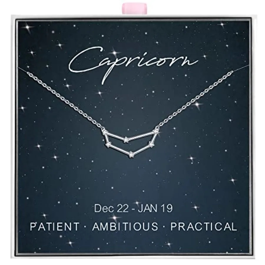 925 Sterling Silver Constellation Horoscope Necklace For Women