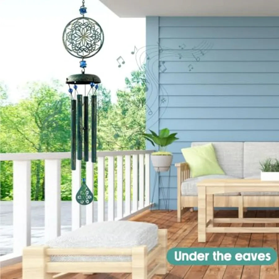 Wind Chimes Outdoor Zen Garden Decor Mandala Design