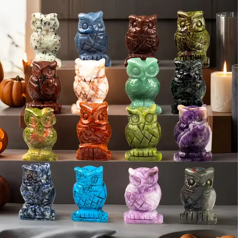 Natural Crystal Animal Carving Ornaments Original Mineral Decor