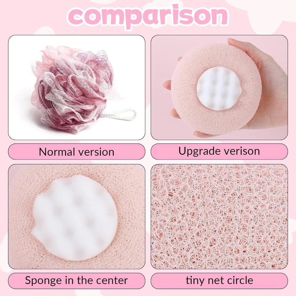 Exfoliating Sunflower Bath Ball Suction Cup Scrubber