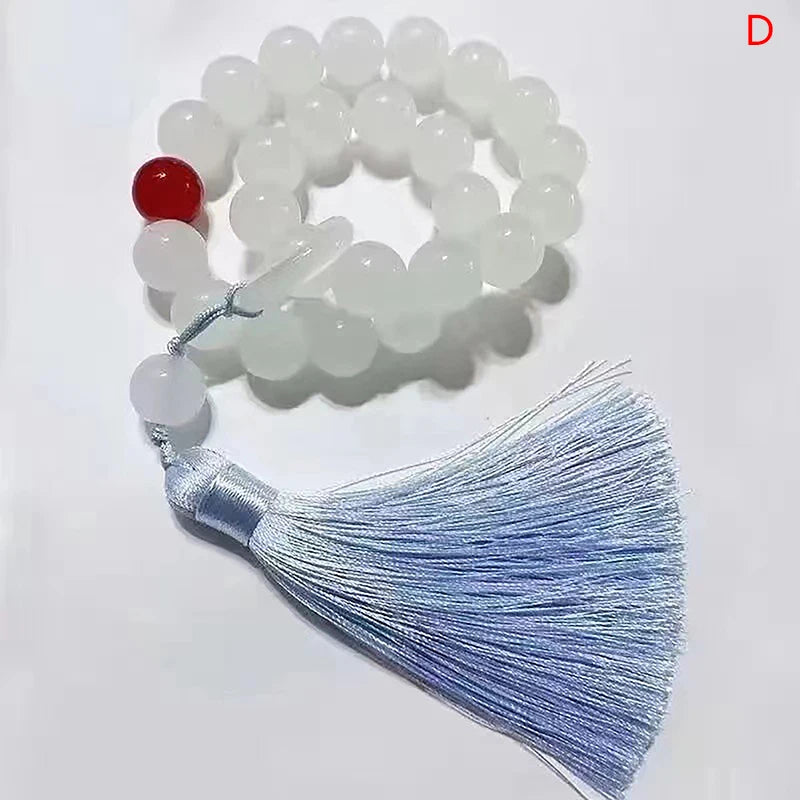 Tibetan Buddhist Jade Stone Mala Bracelet And Necklace Set