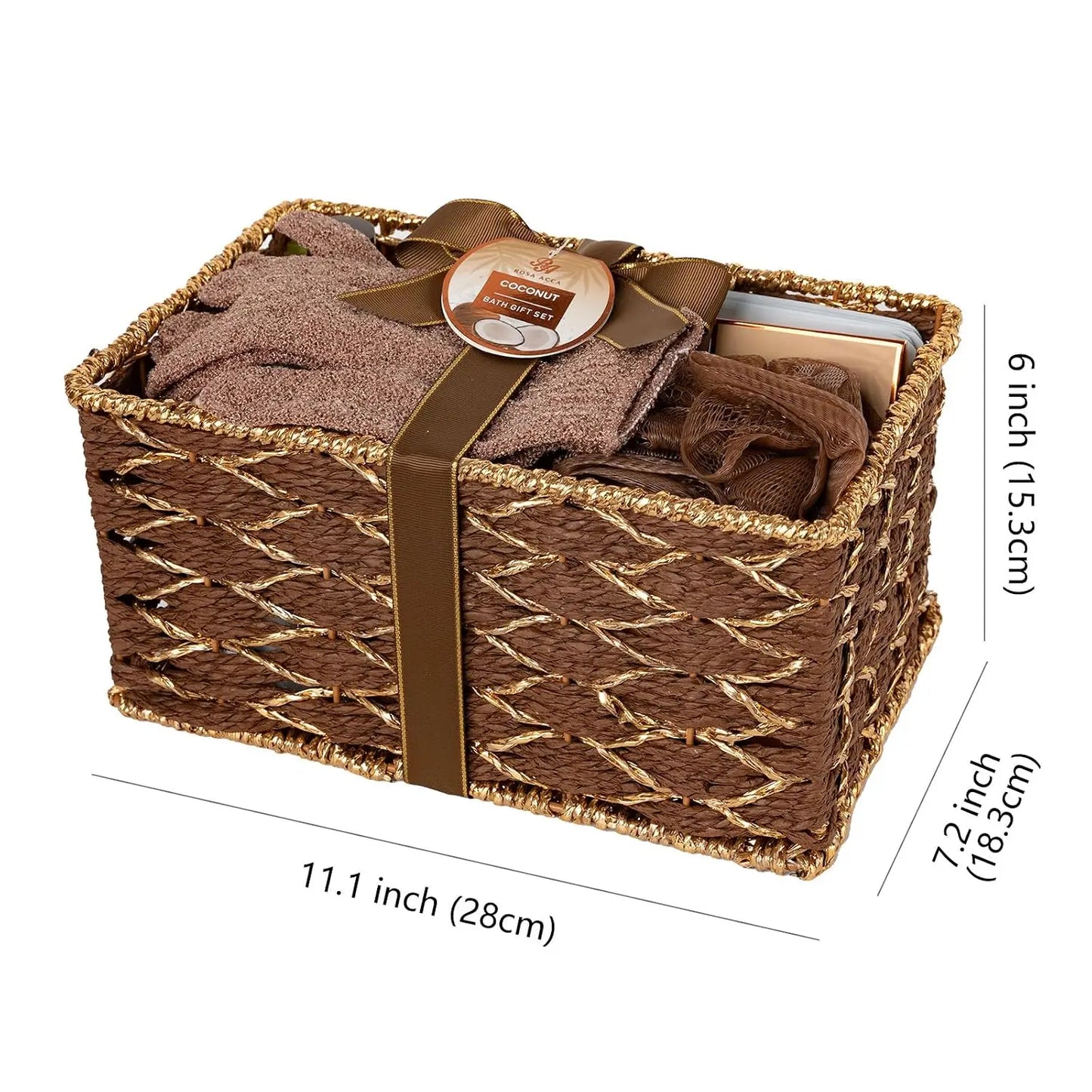 Coconut Vanilla Spa Gift Basket 35 Piece Self Care Kit