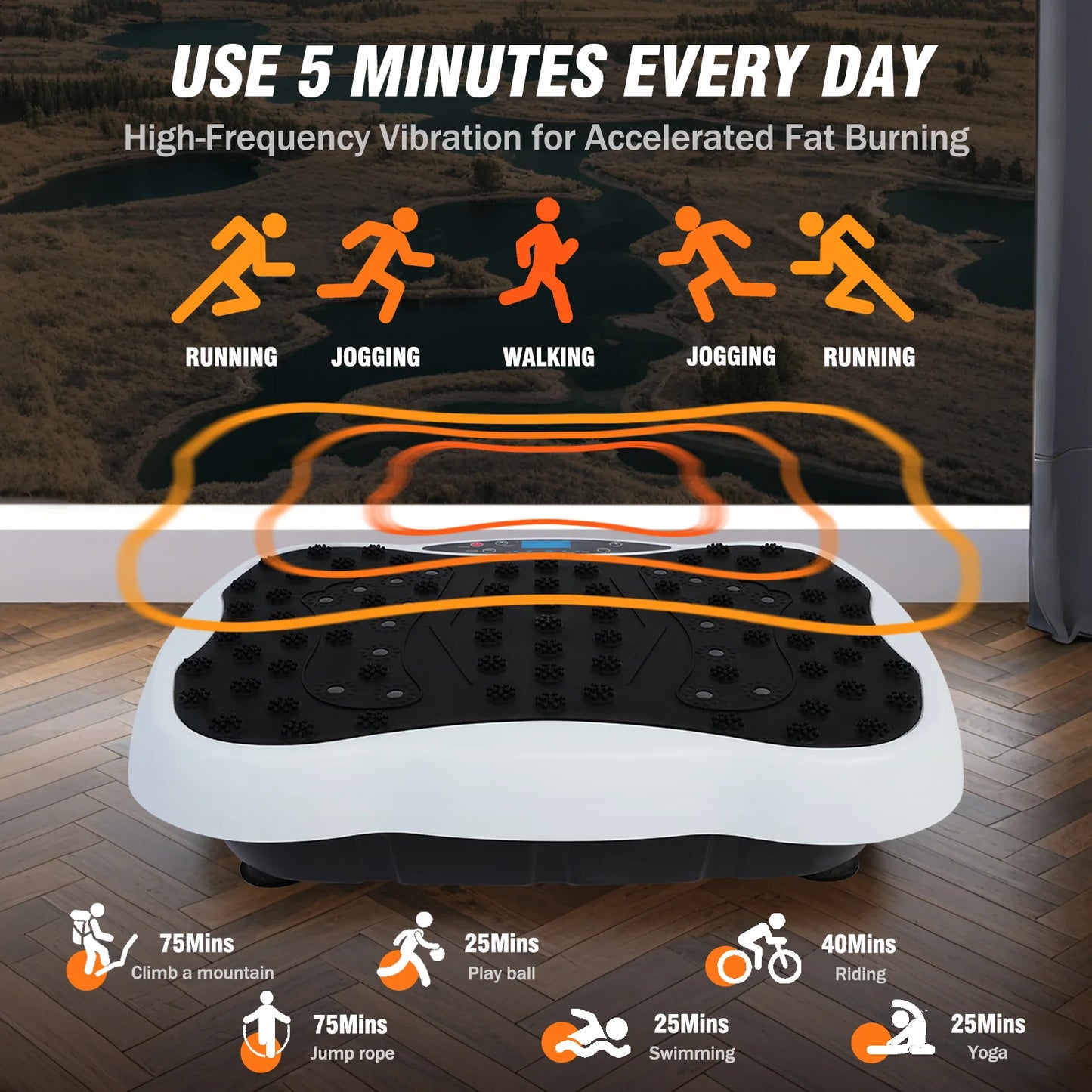 Full Body Vibration Plate Exercise Machine With Remote Control