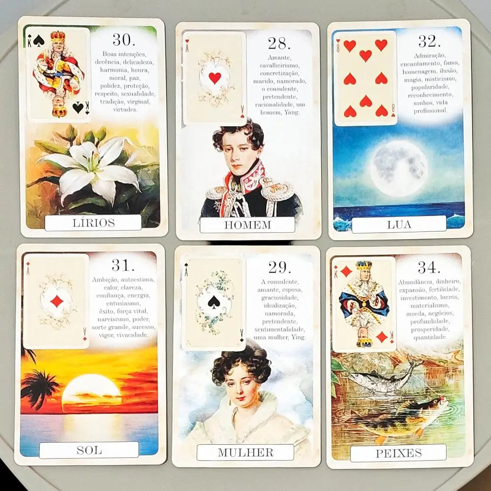 Classique Lenormand Divination Cards For Fortune Telling And Magic Reading