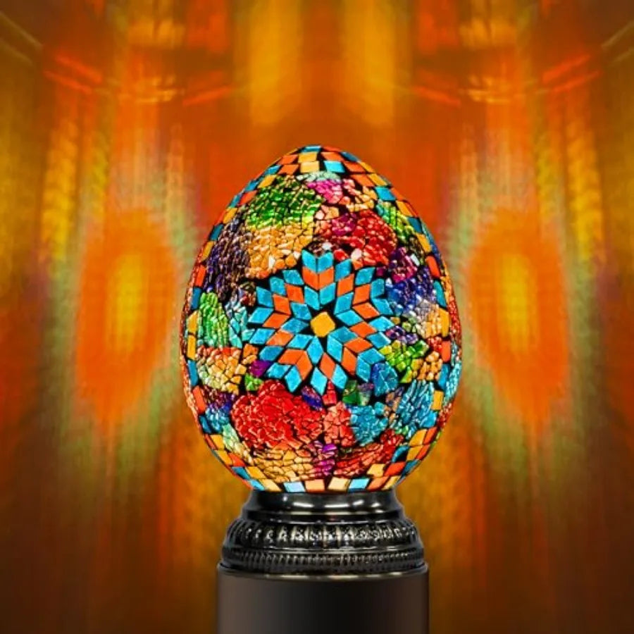 Turkish Moroccan Mosaic Glass Table Lamp Handmade Home Decor