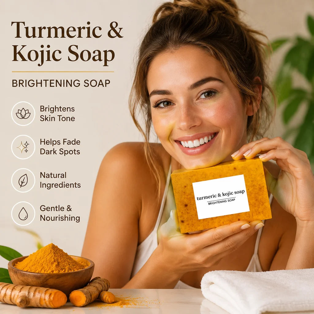 Natural Turmeric Facial And Body Cleansing Bar Handmade Herbal Soap