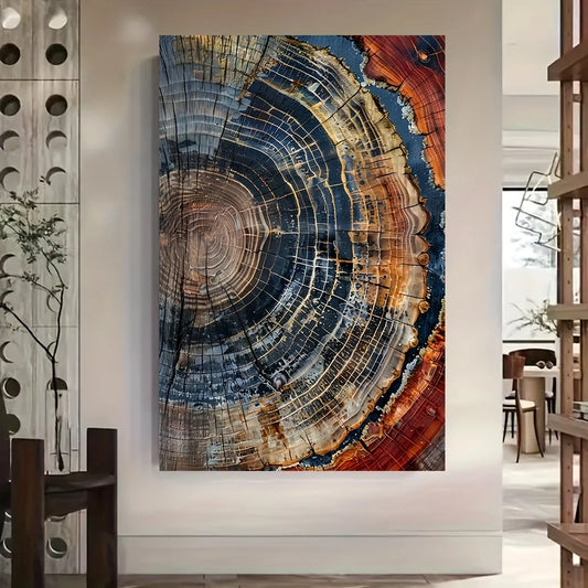 Abstract Tree Ring Canvas Art Print Frameless Wall Decoration