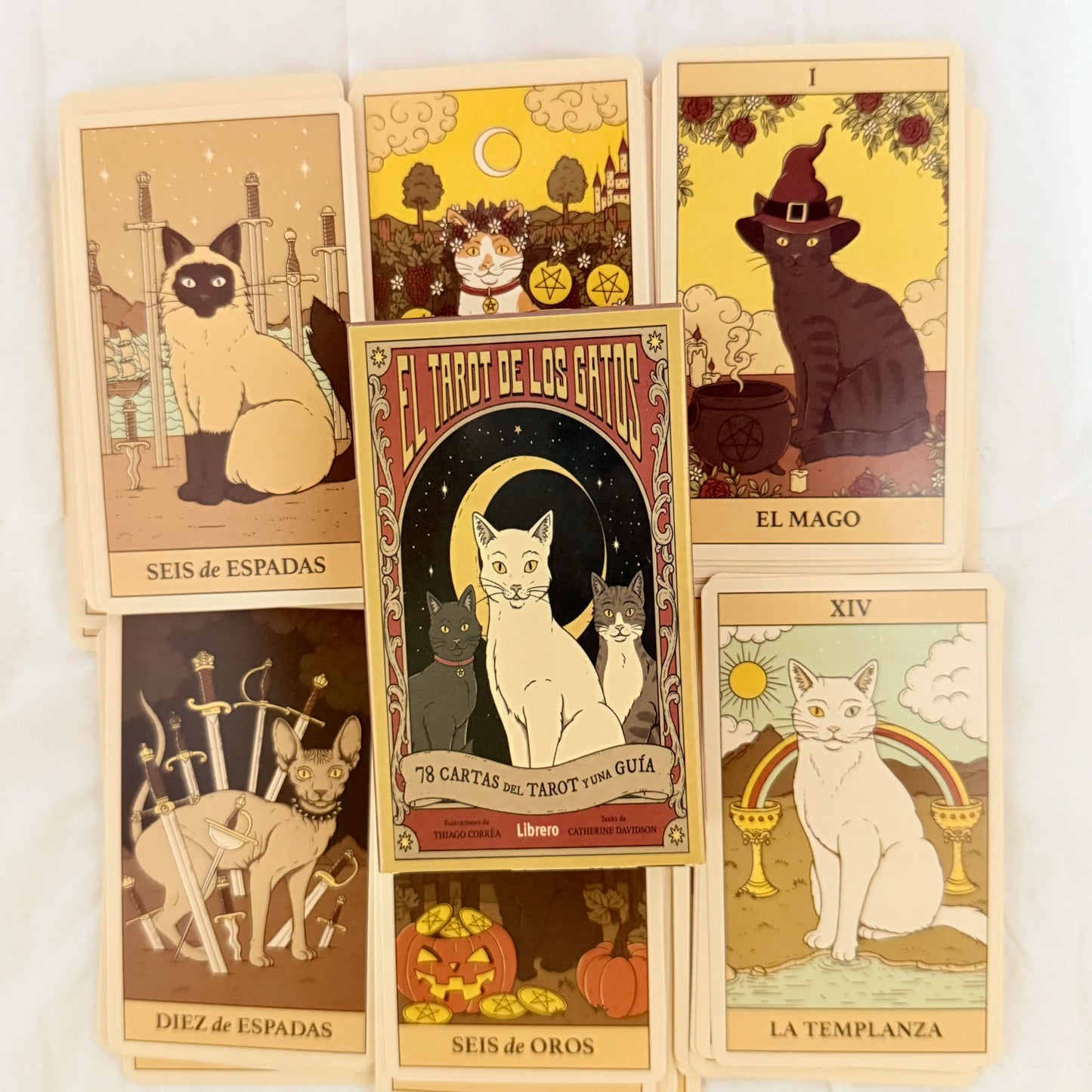 Tarot Of The Cats 78 Card Deck Spanish Edition For Divination