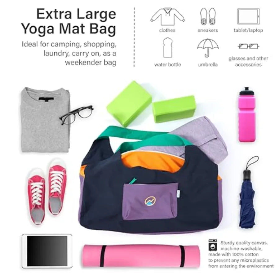 Yoga Mat Bag With Full Zip And Three Zipper Pockets