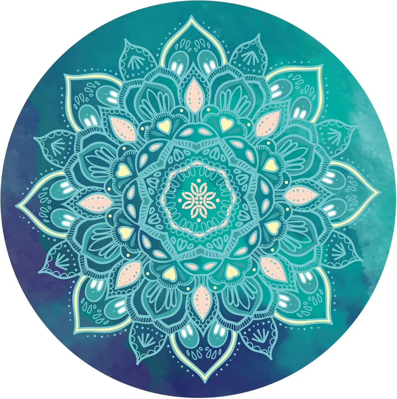YTYIN Round Yoga Pilates Mat With Non Slip Suede Rubber