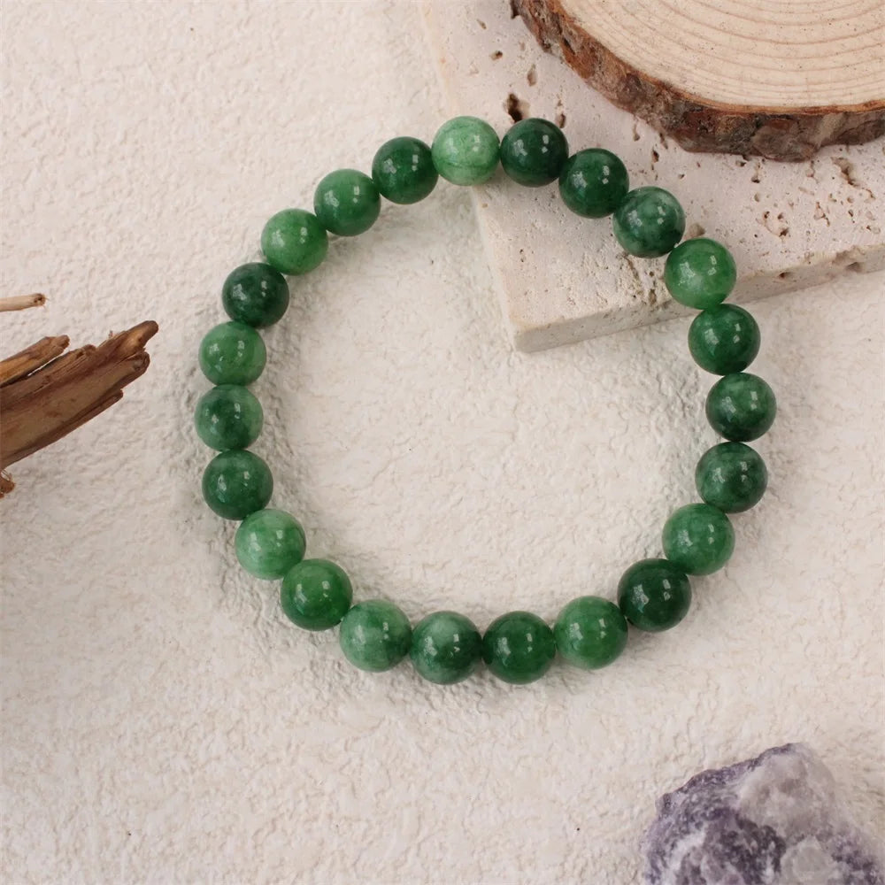 Genuine Jade Natural Stone Beaded Bracelet For Modern Style