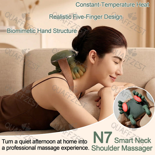 Bionic Finger Neck And Shoulder Massager Wireless Kneading