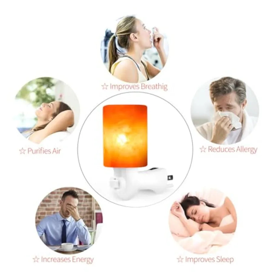 Crystal Himalayan Salt Wall Lamp With 360 Rotatable Plug 7W