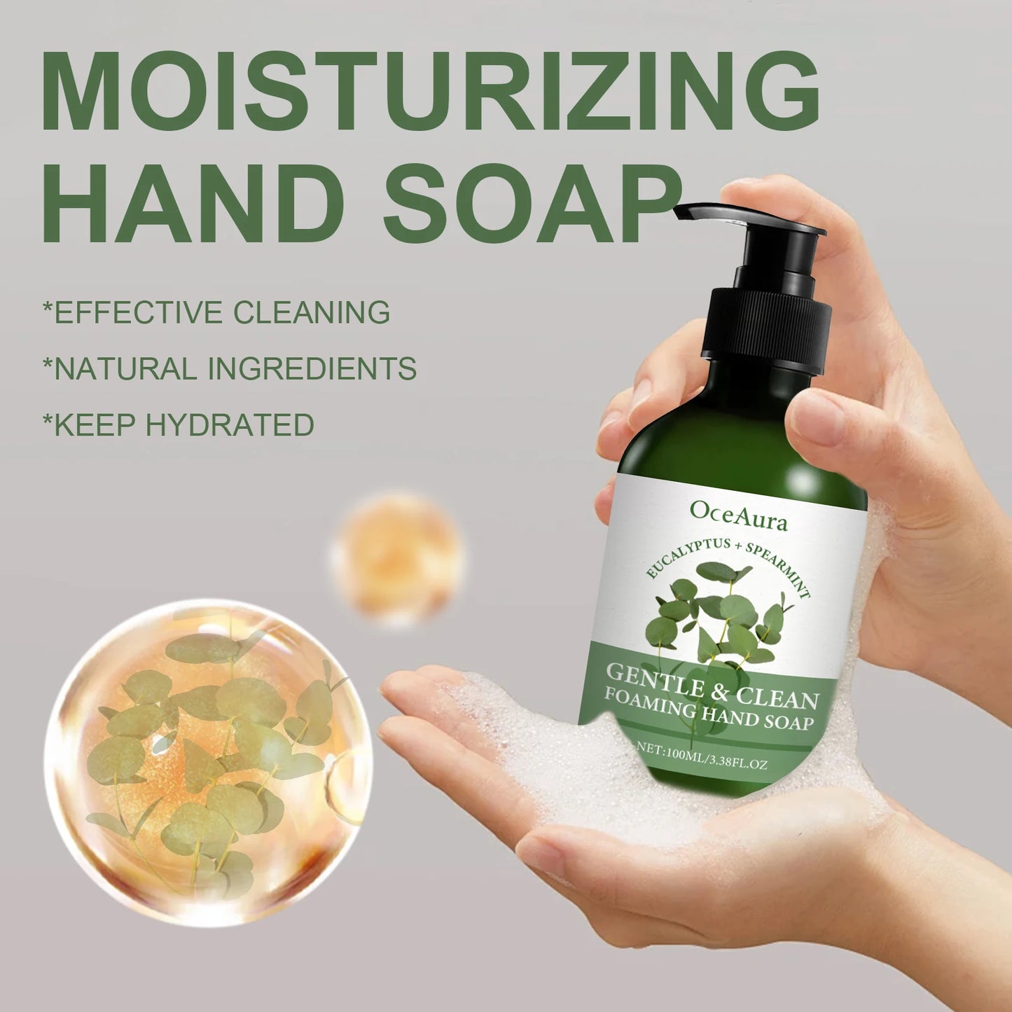 OceAura Eucalyptus Mint Foaming Hand Soap Moisturizing