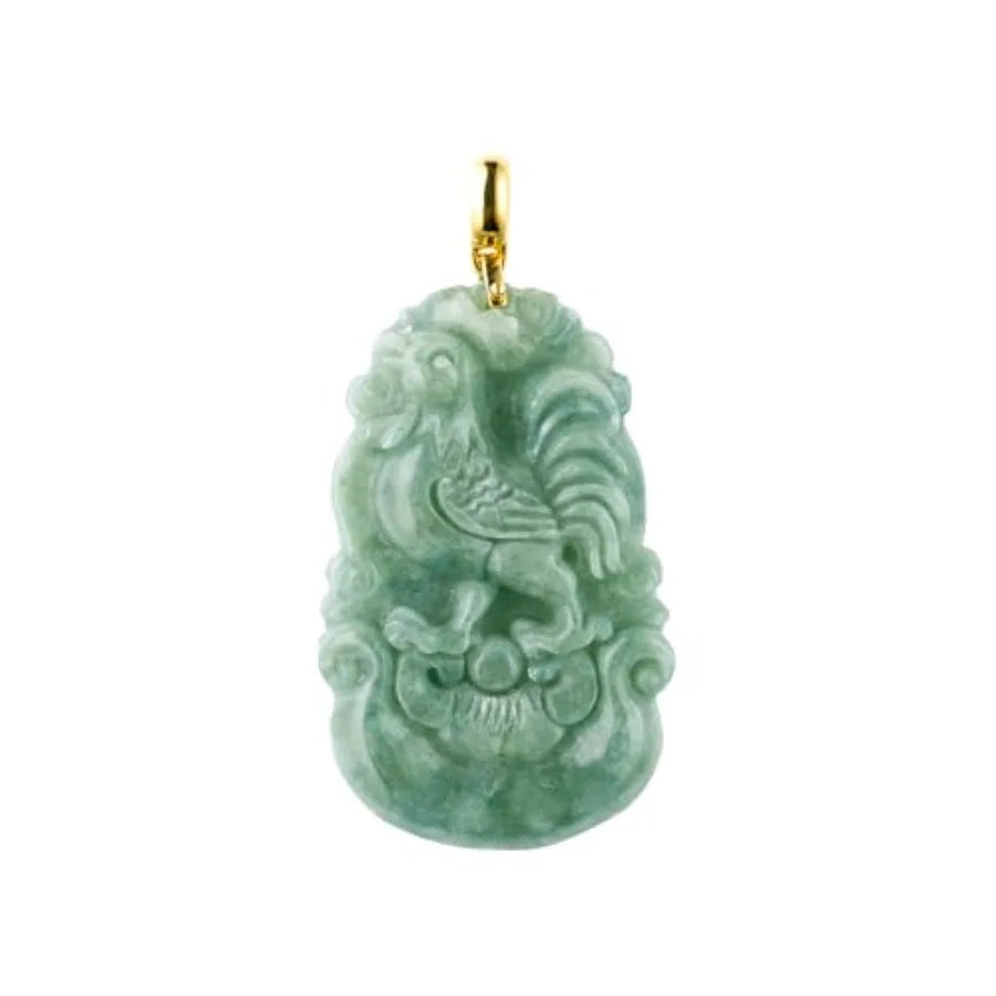 Natural Jade Necklace Real Jade Chinese Zodiac Charm Engraved Jewelry