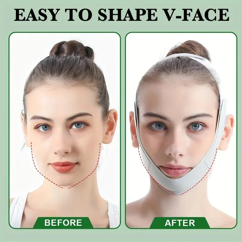 V Shape Facial Lift Band Breathable Reusable Double Chin Reducer Daily Skin Care