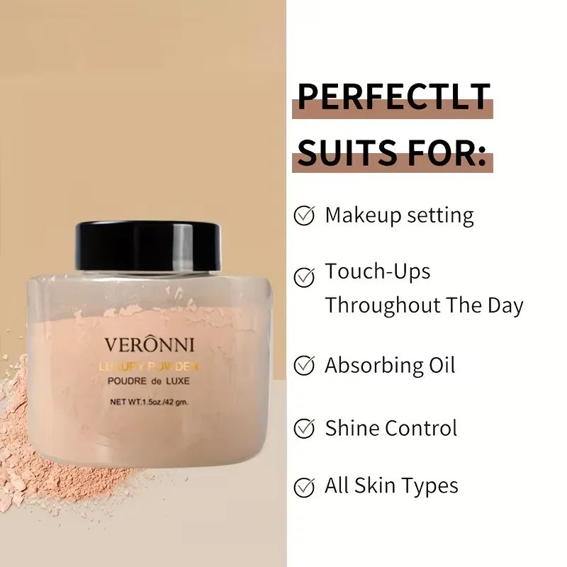 Veronni Loose Setting Powder Oil Control Waterproof Lasting Formula