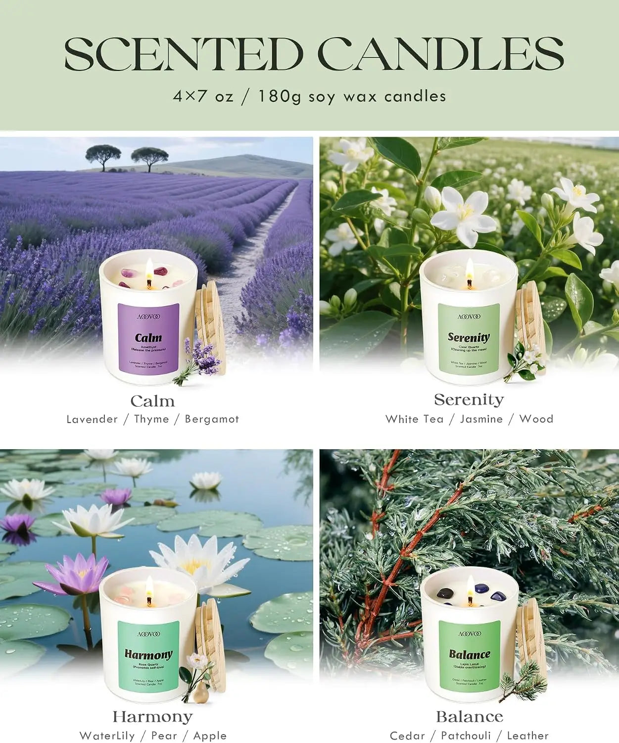 Calm Aromatherapy Scented Candle Set For Home Relaxation