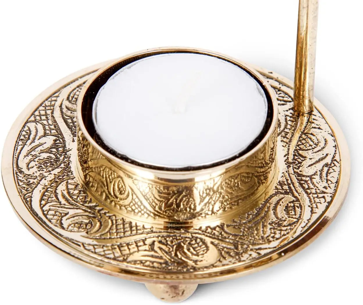 Elegant Brass Incense Burner Dual Use Tea Light Or Charcoal