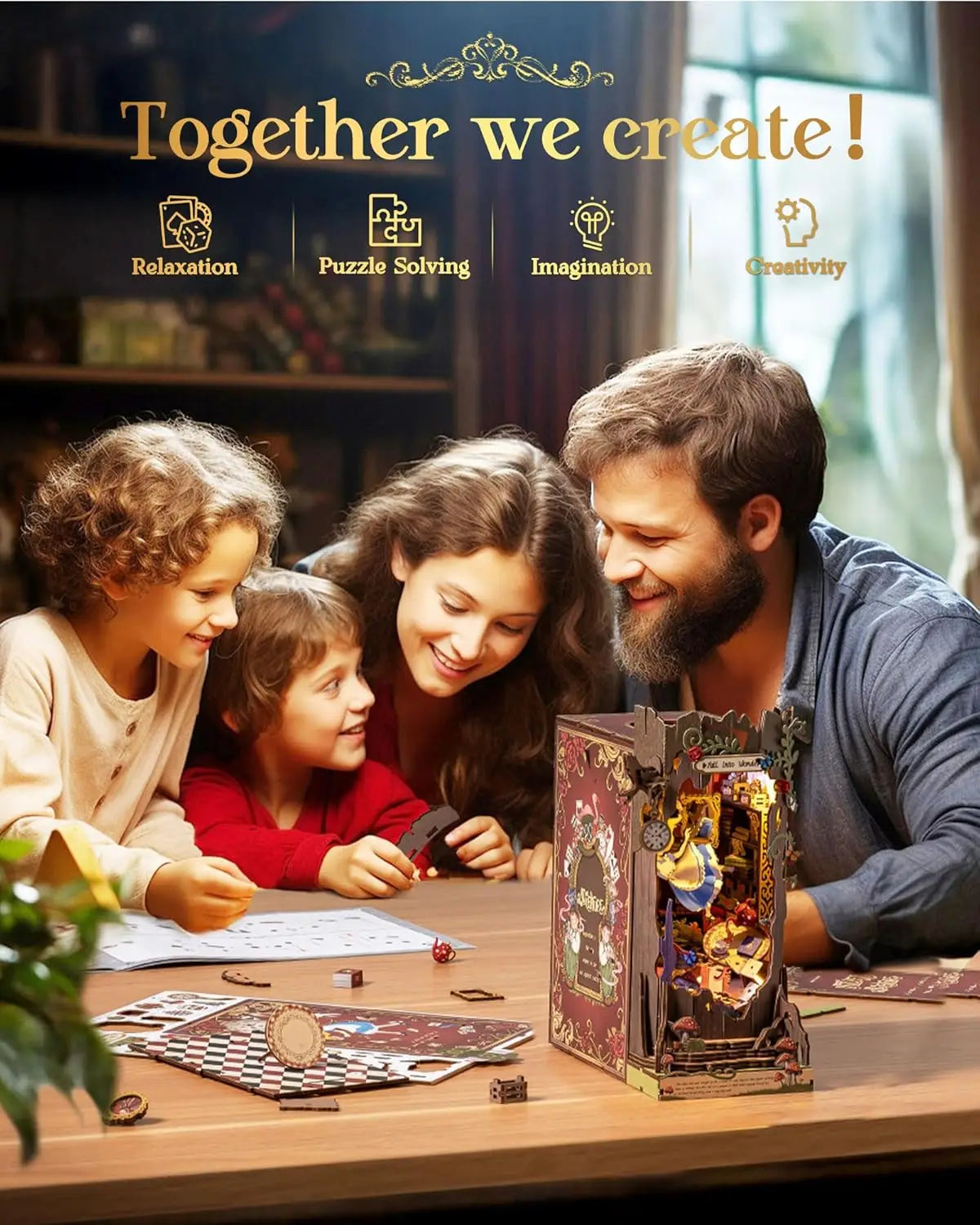 Robotime Rolife Fall Into Wonder 3D Mini Book Nook Kit