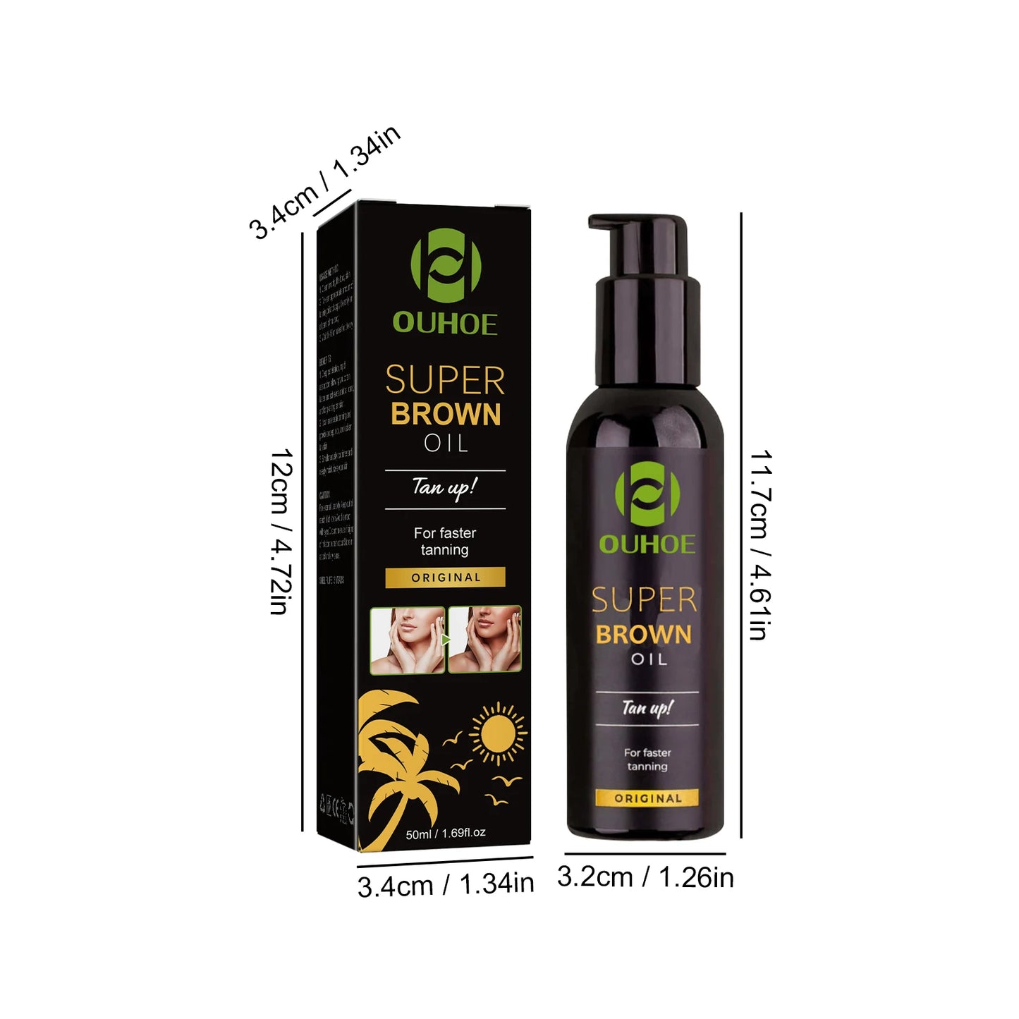 Ouhoe Intensive Sunless Tanning Oil For Bronzing Glow