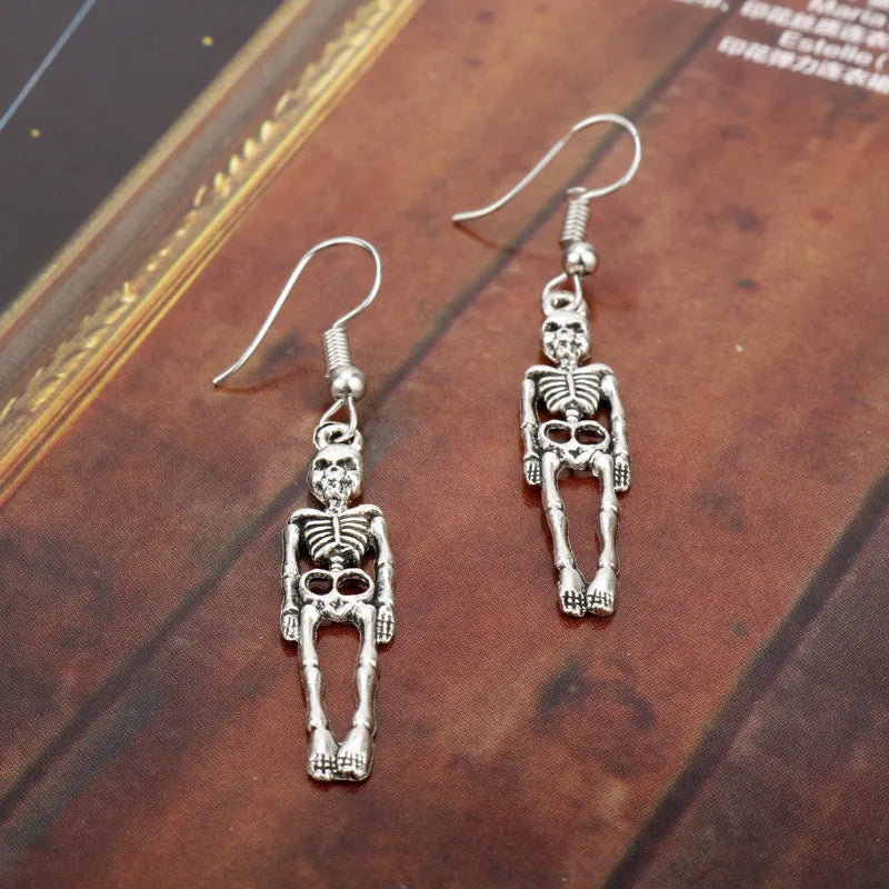 Premium Punk Gothic Skeleton Drop Earrings For Women