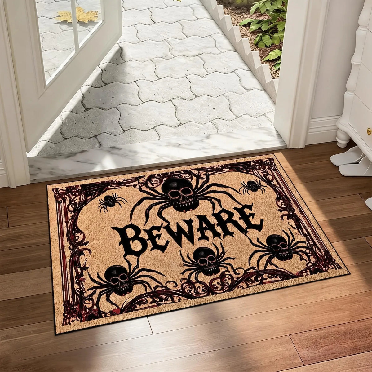 Halloween Welcome Doormat Anti Slip Indoor Outdoor Rug For Entryway