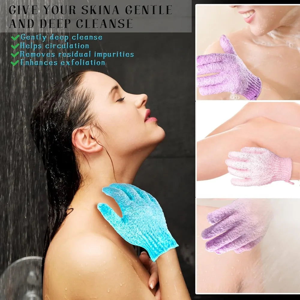 24-Piece Exfoliating Bath Gloves Set for Spa Skin Care