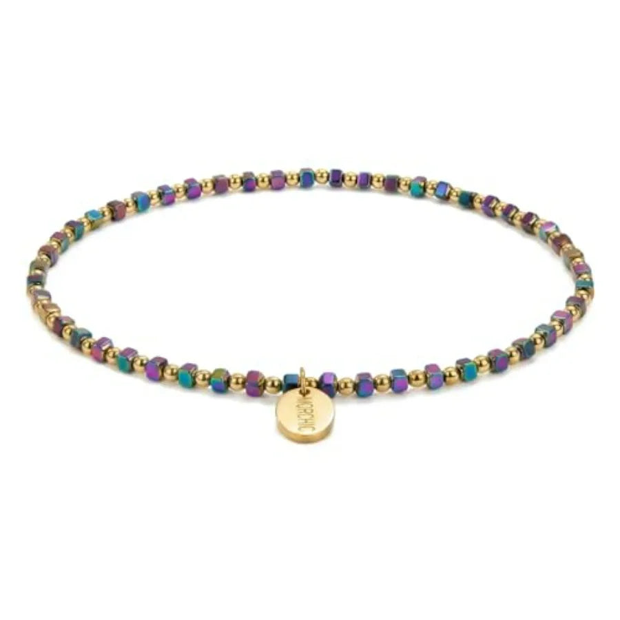 Womens Amethyst Anklet Handmade Elastic Beach Chakra Jewelry