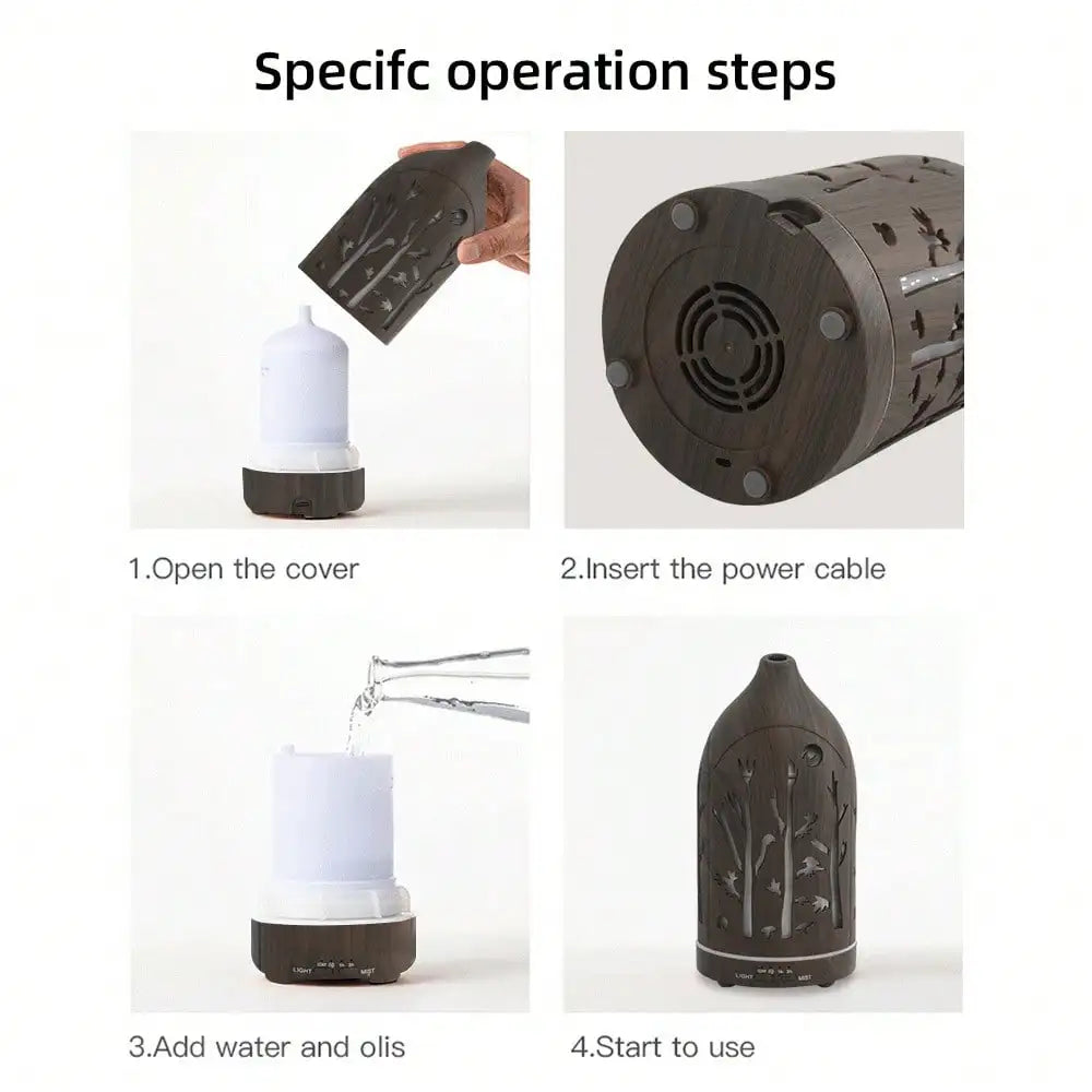 Ultrasonic Essential Oil Diffuser With Auto Shut Off Quiet Design