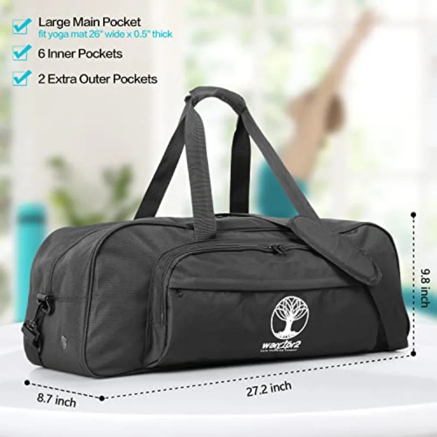 Yoga Mat Bag Carrier With 8 Pocket And Wet Pocket Air Vent