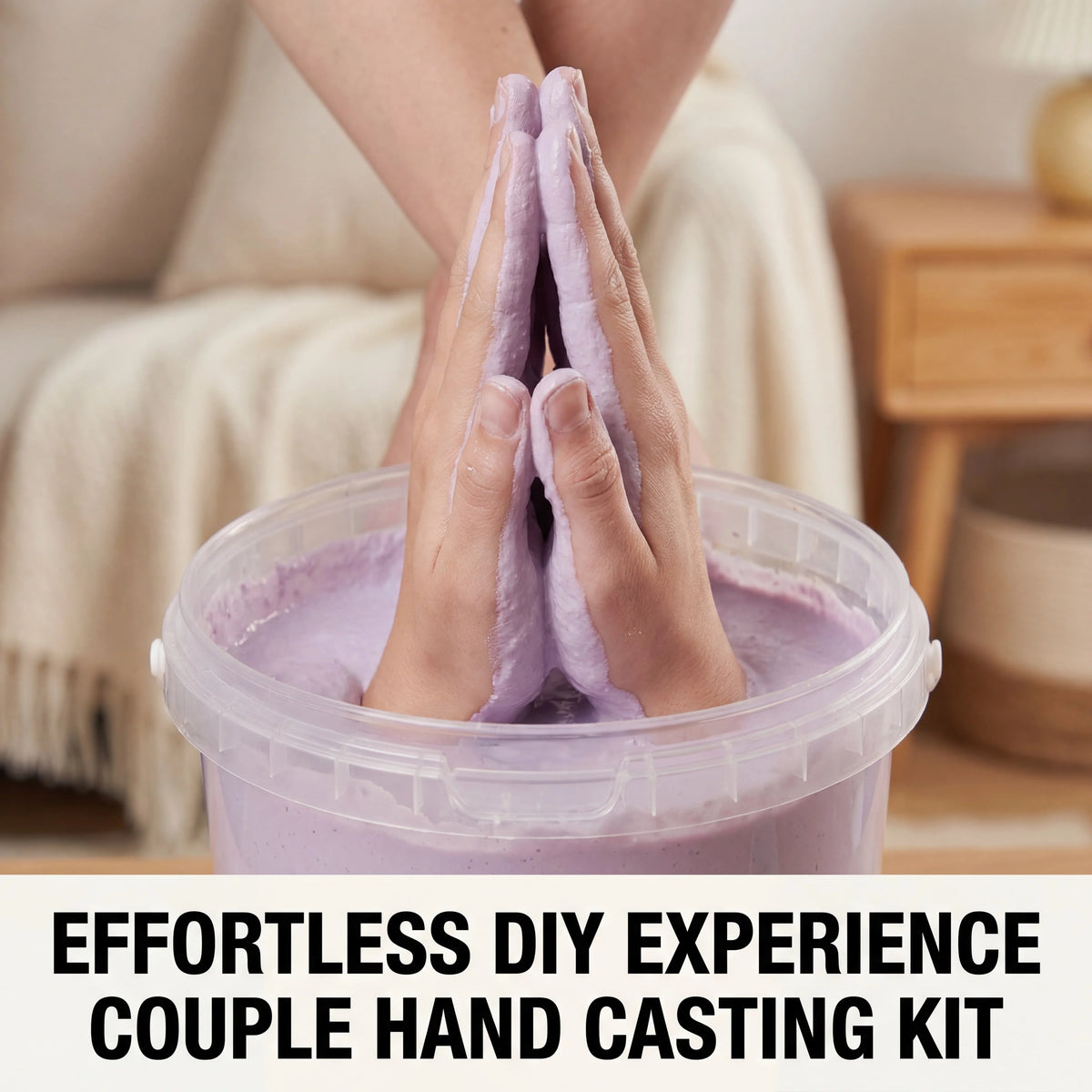 DIY Plaster Hand Mold Casting Kit For Couples Handholding Sculpture