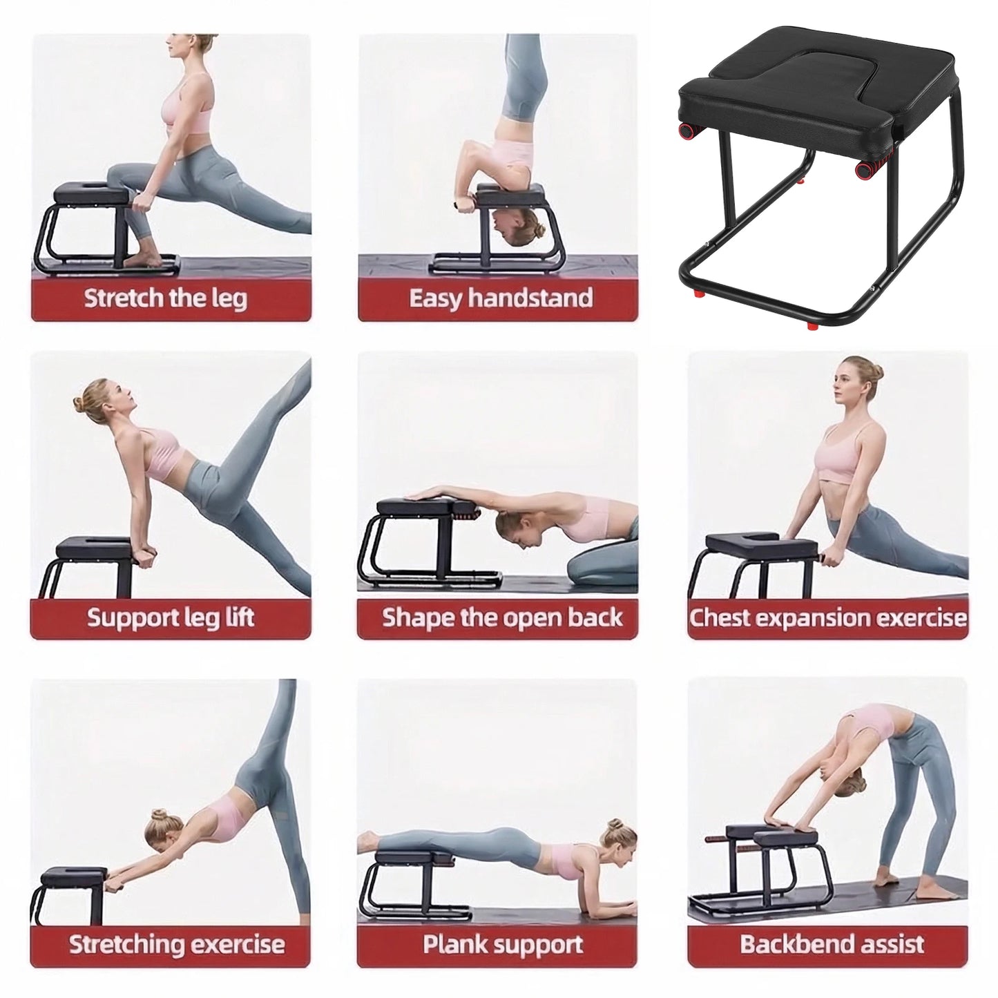 NovaSphere Yoga Headstand Bench With Anti Slip Mat