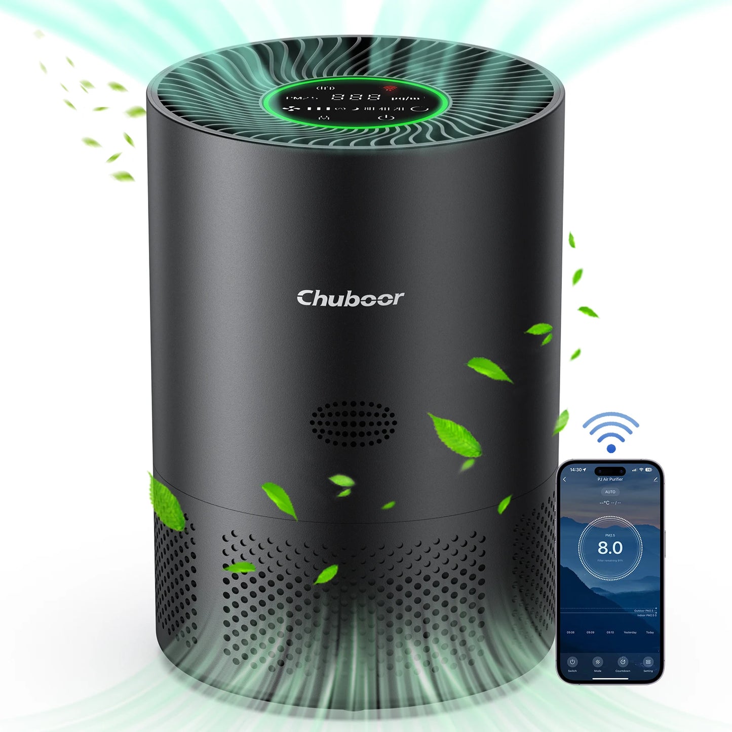 Chuboor H13 True HEPA Air Purifier for Home Bedroom Office