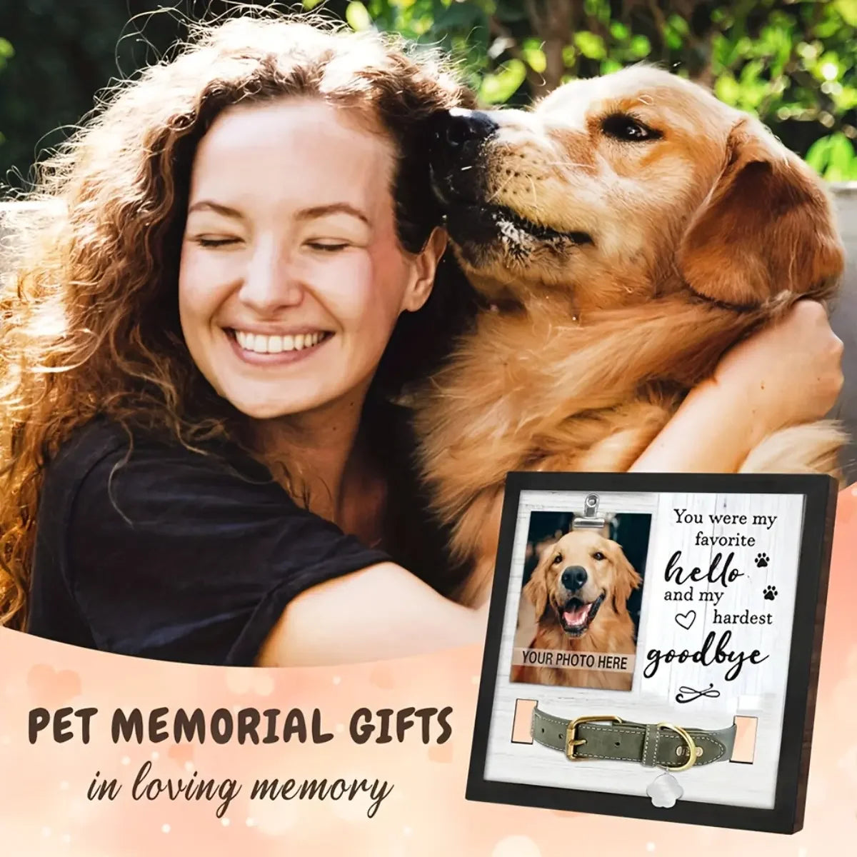 Pet Memorial Photo Frame Dog And Cat Remembrance Keepsake