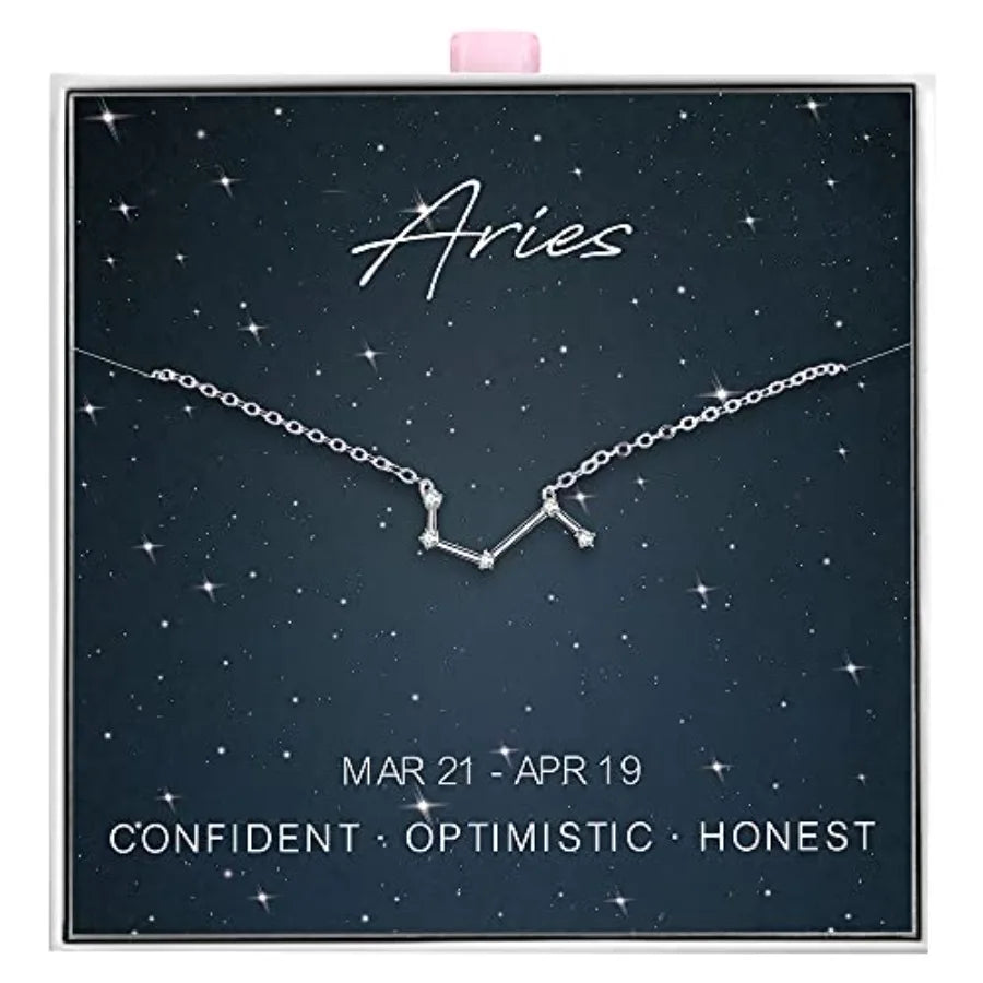 925 Sterling Silver Constellation Horoscope Necklace For Women