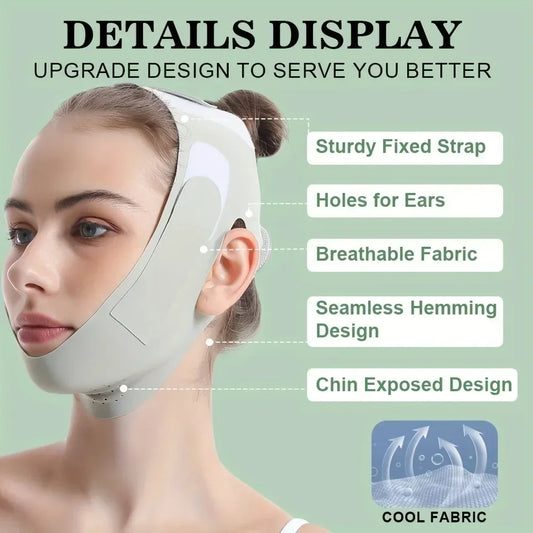 V Shape Facial Lift Band Breathable Reusable Double Chin Reducer Daily Skin Care
