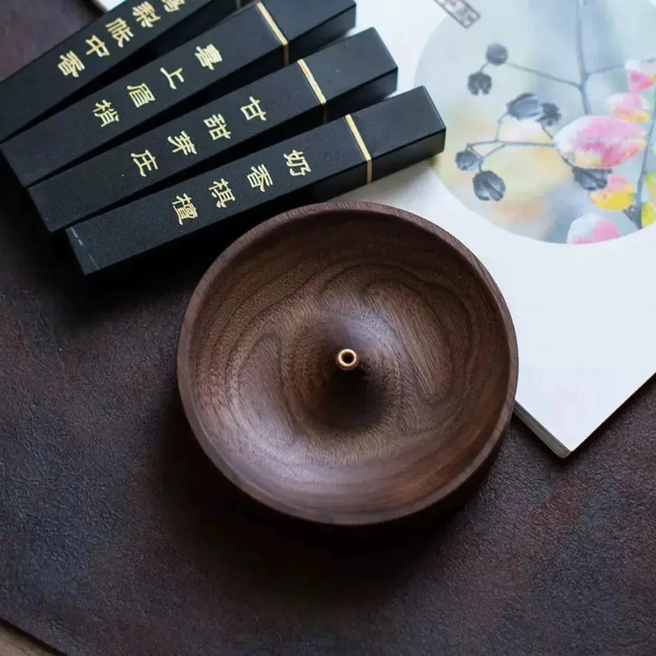 North American Walnut Solid Wood Incense Burner Tray